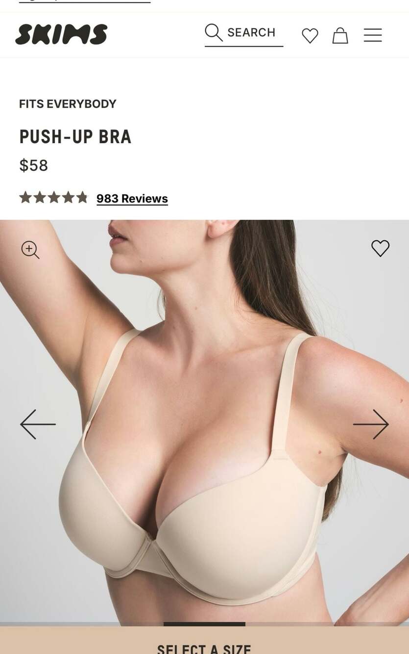 SKIMS Fits Everybody T-Shirt Bra in Nude 36C